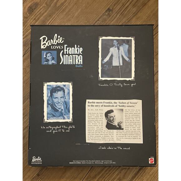 Nib- Vtg 1999 Barbie Loves Frank Frankie Sinatra Set Collectors Edition - Picture 5 of 5